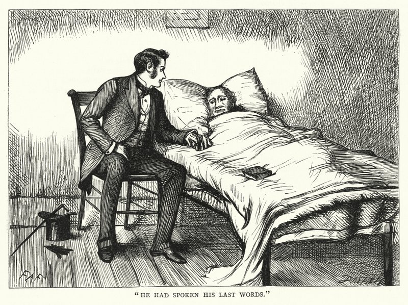 Illustrasjon for store forventninger av Charles Dickens (gravering) av Francis Arthur Fraser