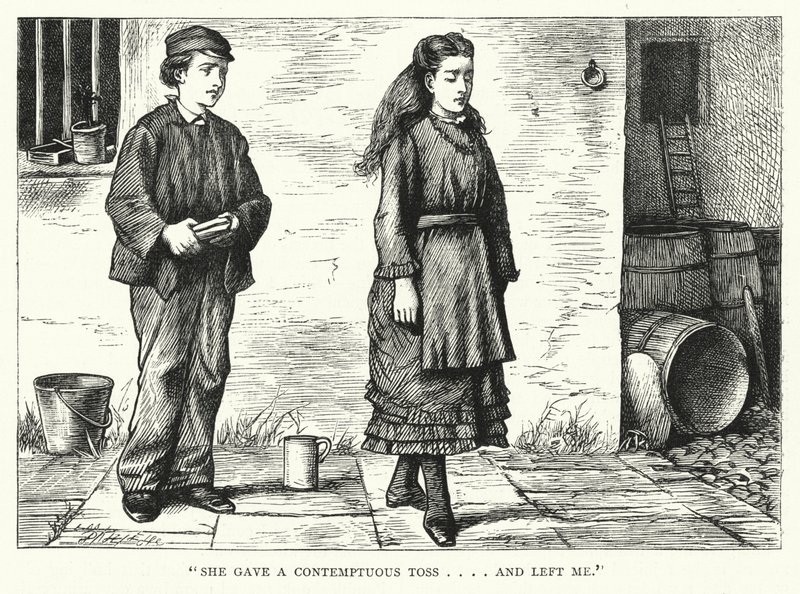 Illustrasjon for store forventninger av Charles Dickens (gravering) av Francis Arthur Fraser