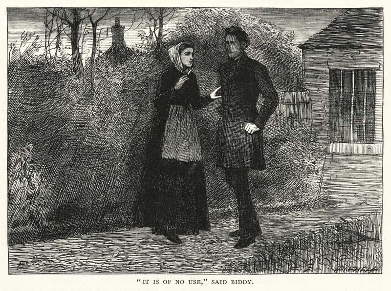Illustrasjon for store forventninger av Charles Dickens (gravering) av Francis Arthur Fraser