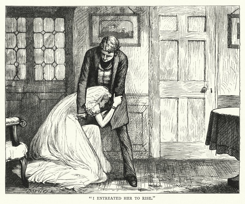 Illustrasjon for store forventninger av Charles Dickens (gravering) av Francis Arthur Fraser