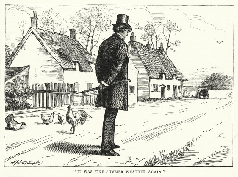 Illustrasjon for store forventninger av Charles Dickens (gravering) av Francis Arthur Fraser