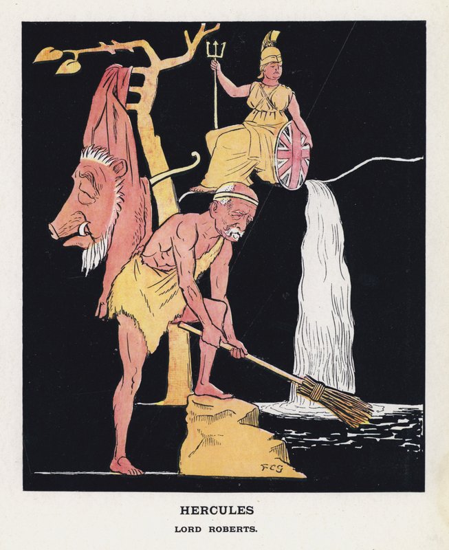 Hercules, Lord Roberts (farge litho) av Francis Carruthers Gould