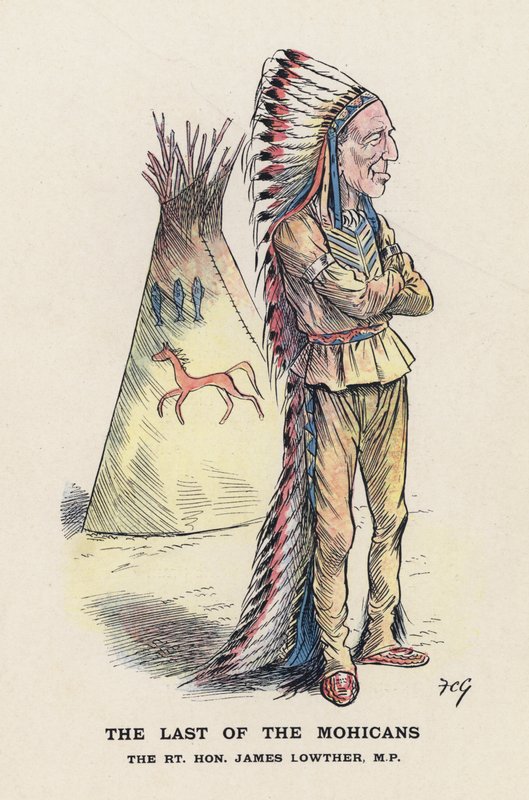 The Last of the Mohicans, The Rt Hon James Lowther (farge litho) av Francis Carruthers Gould