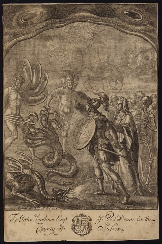 Aeneas, Sybil, Centaurs, Geryon, Briareus, Hydra, Chimaera av Francis Cleyn