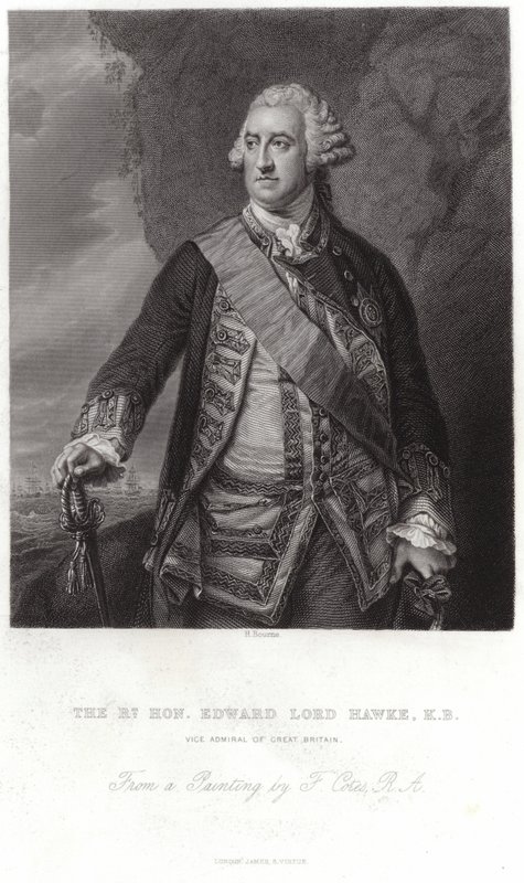 Portrett av Edward, Lord Hawke av Francis Cotes