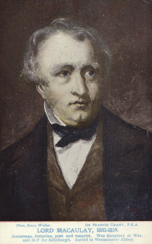 Thomas Babington Macaulay (1800-1859), engelsk politiker og historiker av Francis Grant