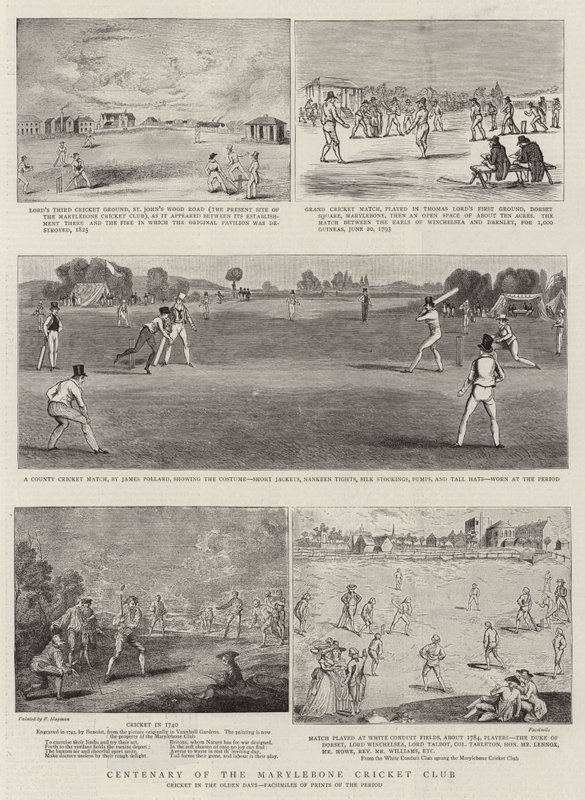 Hundreårsjubileet for Marylebone Cricket Club av Francis Hayman