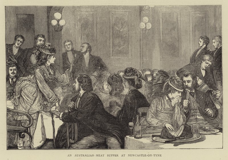 En australsk kjøttmiddag på Newcastle-on-Tyne av Francis S. Walker