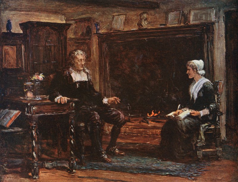 Milton i hytta hans dikterer Paradise Regained av Francis S. Walker
