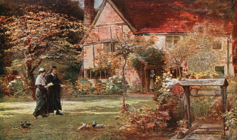 Miltons hytte og hage, Chalfont St Giles av Francis S. Walker