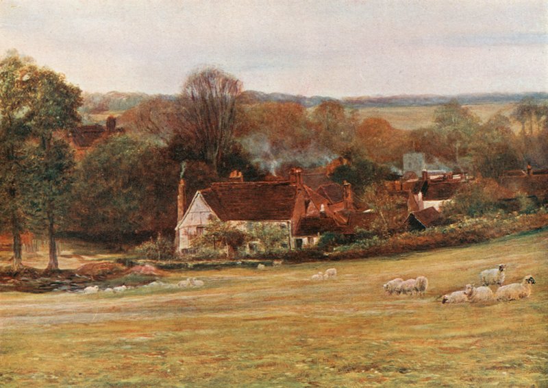 Miltons hytte og hage, Chalfont St Giles av Francis S. Walker