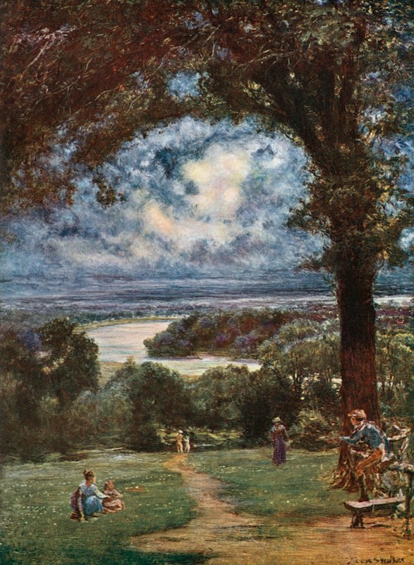 Themsen ved Richmond fra terrassen av Francis S. Walker