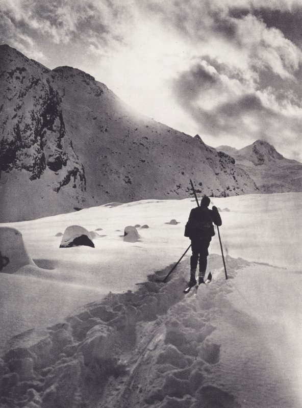 Østalpene: Ettermiddag på Rosegbreen (s/hvitt-bilde) av Francis Sydney Smythe
