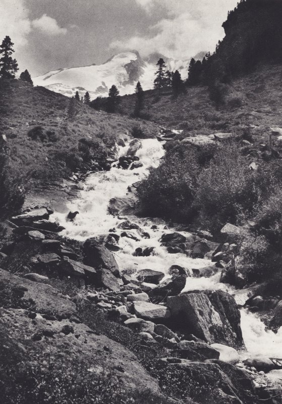 Østalpene: Reichen-området fra den øvre enden av Wildgerlos Tal (s/hvitt-bilde) av Francis Sydney Smythe
