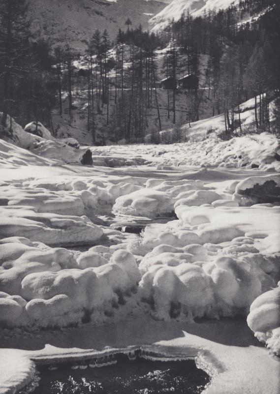 Pennine Alps: Frozen Stream (s/hv-bilde) av Francis Sydney Smythe