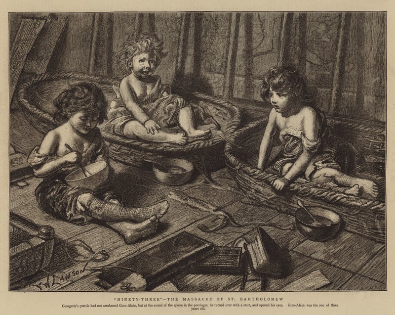 Nittitre, massakren på St. Bartholomew av Francis Wilfred Lawson