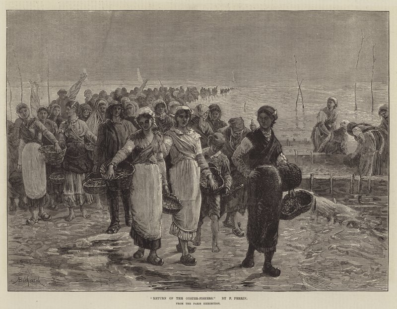 Return of the Oyster-Fishers, fra Paris-utstillingen av Francois Feyen Perrin