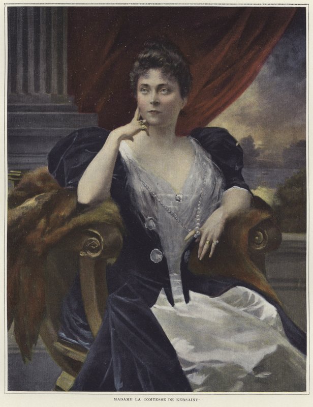 Portrett av Madame la Cometesse av Kersaint av Francois Flameng