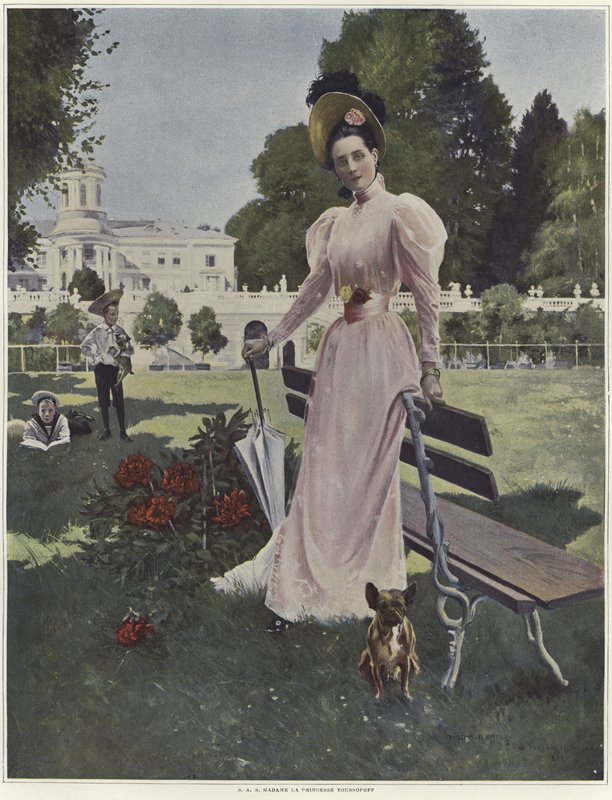 Portrett av Madame la Princess Youssopoff av Francois Flameng