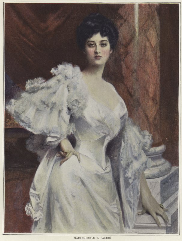 Portrett av Mademoiselle O Pastre av Francois Flameng