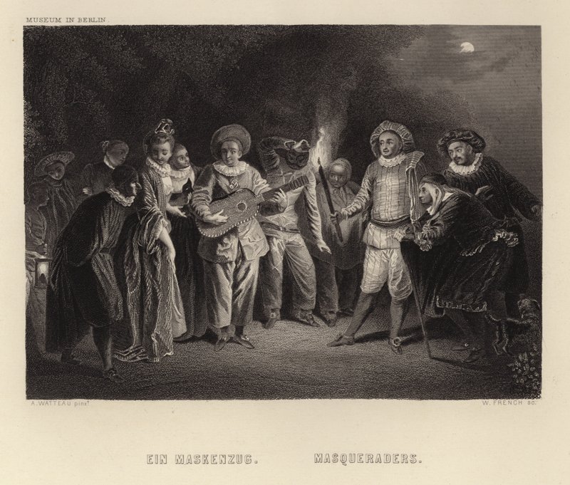 Maskerader av Francois Louis Joseph Watteau