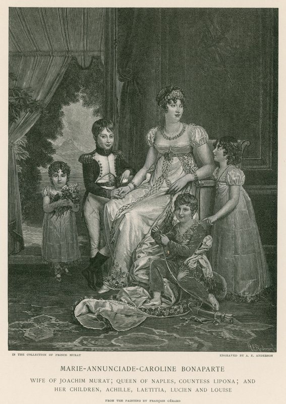 Marie-Annunciade-Caroline Bonaparte av Francois Pascal Simon Gerard