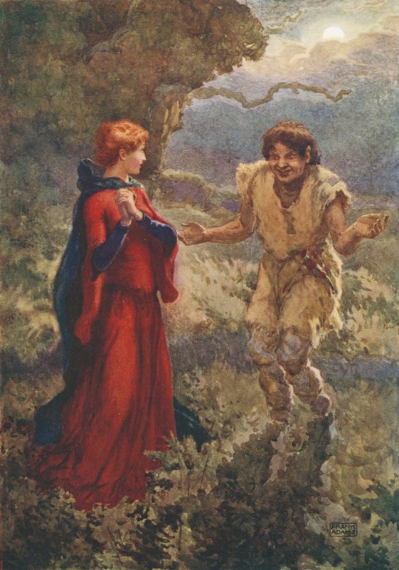 Comus in the Woods, fra Comus av John Milton av Frank Adams