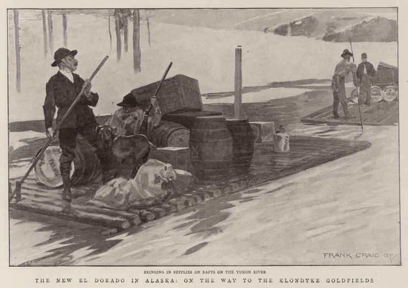 Det nye El Dorado i Alaska, på vei til Klondyke Goldfields av Frank Craig