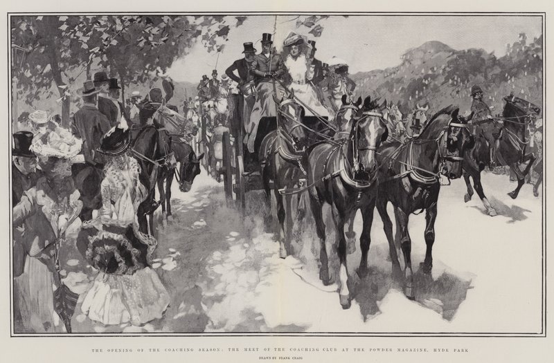 Åpningen av trenersesongen, trenerklubbens møte på Powder Magazine, Hyde Park av Frank Craig