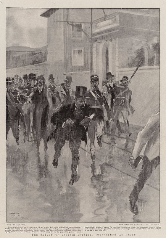 The Return of Captain Dreyfus, Journalists at Fault av Frank Craig