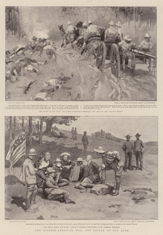 Den spansk-amerikanske krigen, slaget ved San Juan av Frank Craig