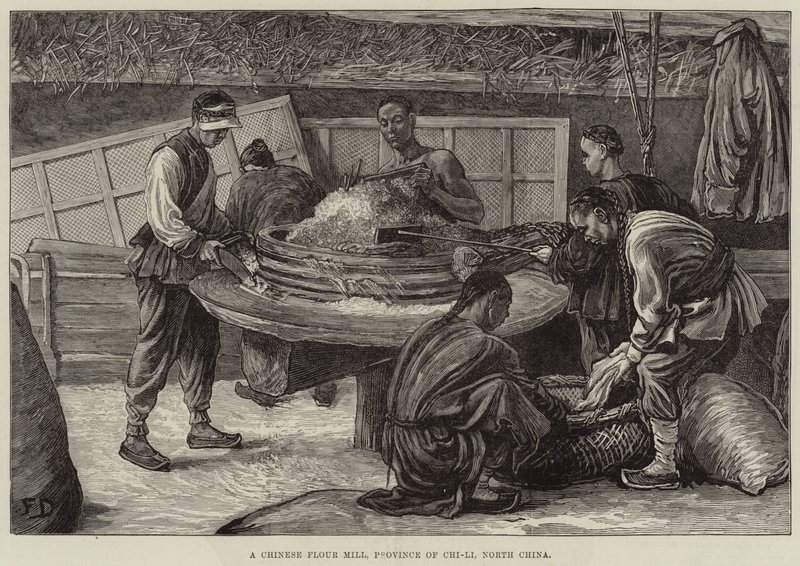 En kinesisk melmølle, provinsen Chi-Li, Nord-Kina av Frank Dadd