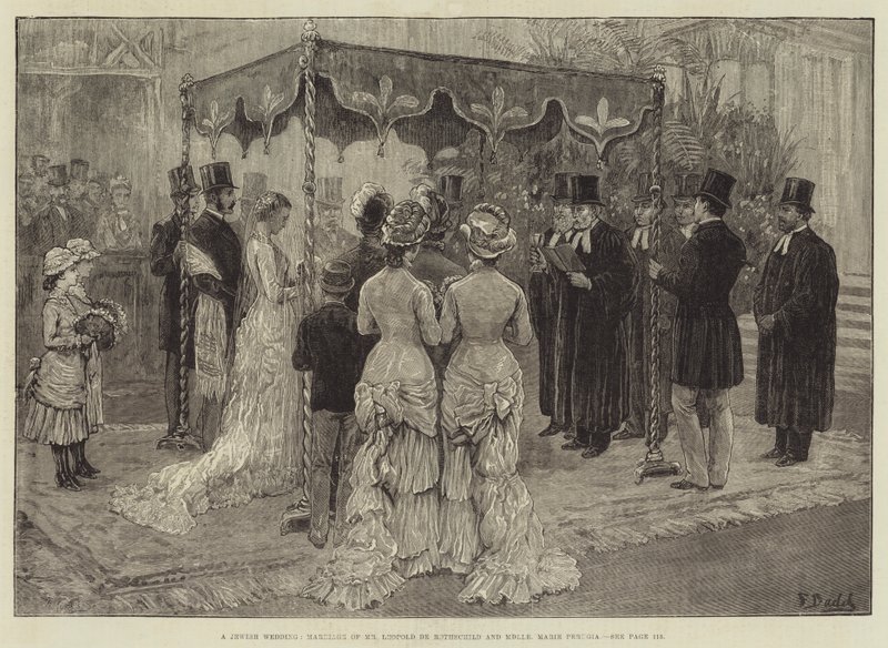 Et jødisk bryllup, ekteskap med herr Leopold de Rothschild og Mademoiselle Marie Perugia av Frank Dadd