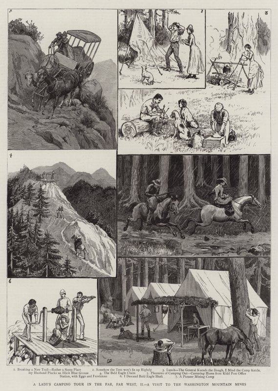 A Lady's Camping Tour in the Far, Far West, II, et besøk til Washington Mountain Mines av Frank Dadd