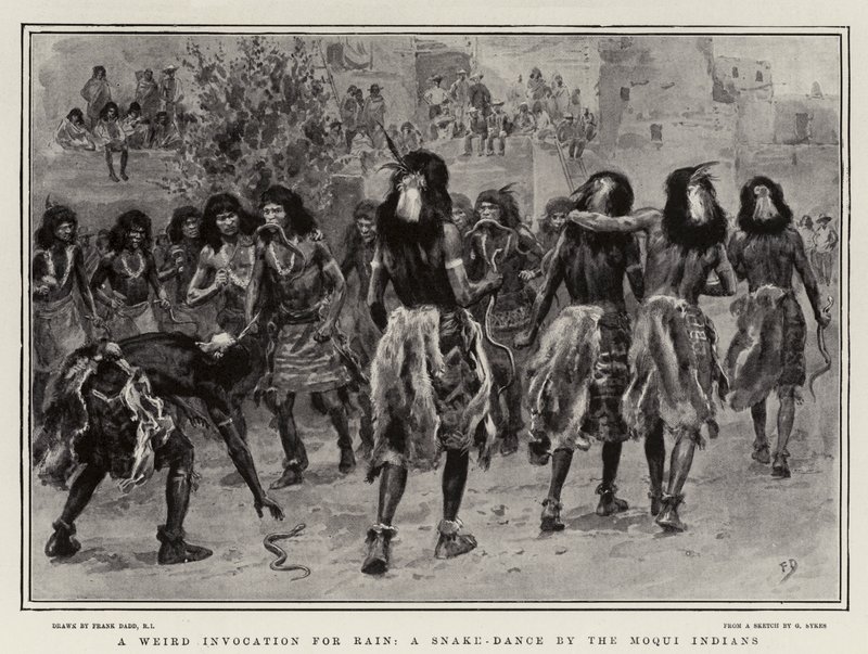 A Weird Invocation for Rain, en slangedans av Moqui-indianerne av Frank Dadd