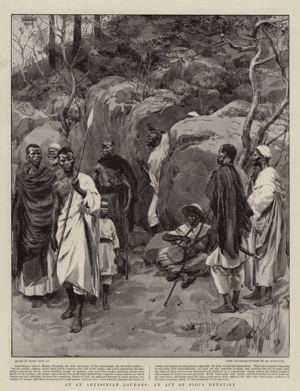 Ved en abyssinisk Lourdes, en handling av from hengivenhet av Frank Dadd