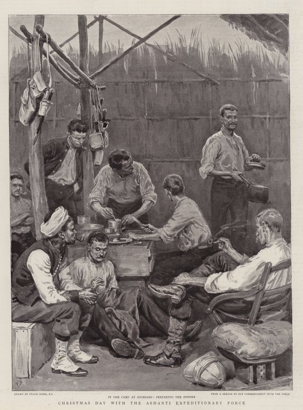 Juledag med Ashanti-ekspedisjonsstyrken av Frank Dadd