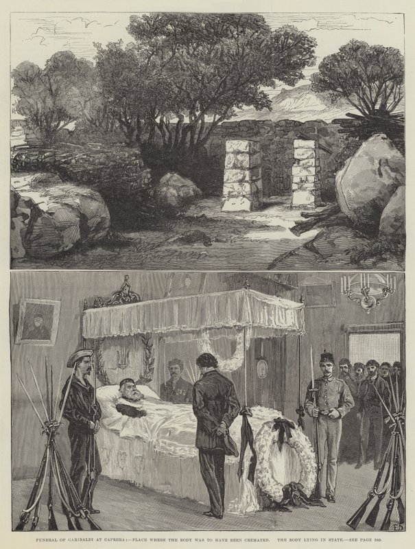 Begravelse av Garibaldi på Caprera av Frank Dadd
