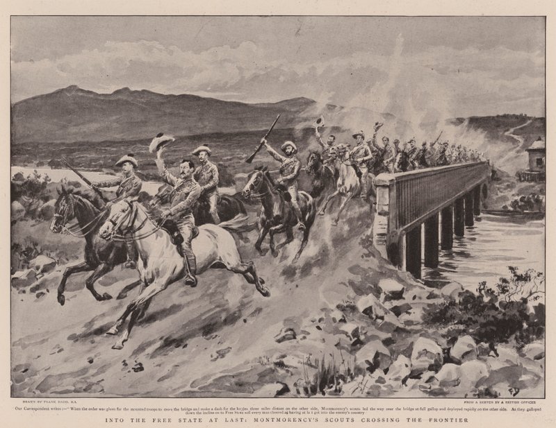 Inn i Free State at Last, Montmorencys speidere krysser grensen av Frank Dadd
