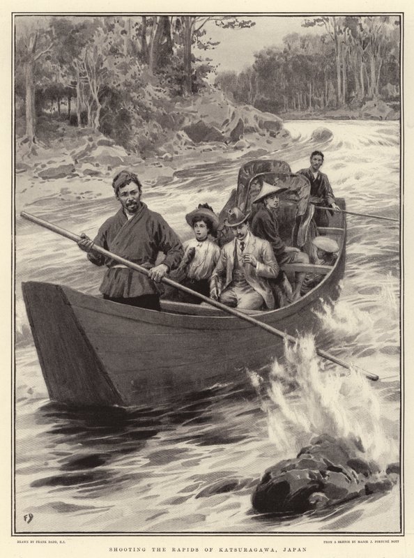Skyting av Rapids of Katsuragawa, Japan av Frank Dadd