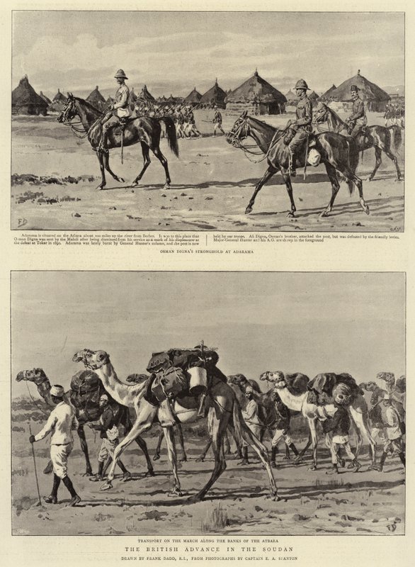 Britenes fremmarsj i Soudan av Frank Dadd