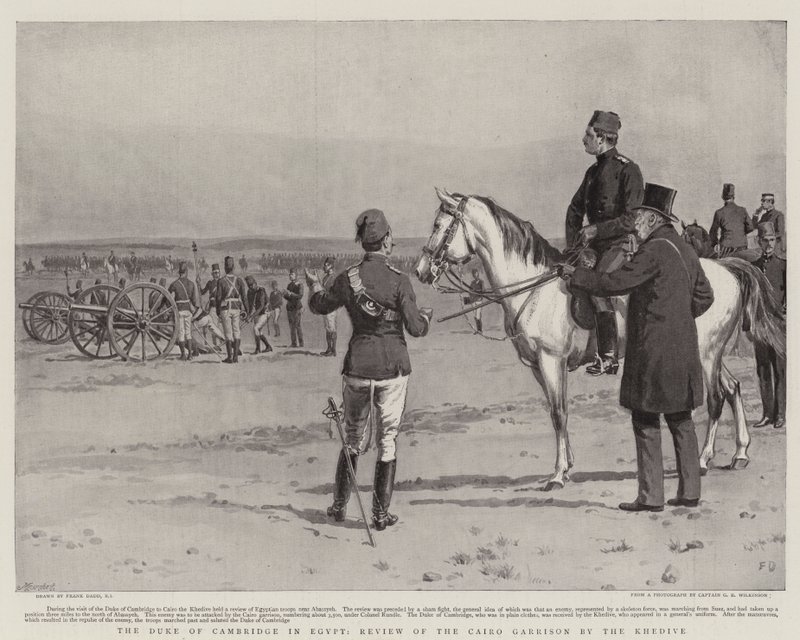 Hertugen av Cambridge i Egypt, anmeldelse av Kairo-garnisonen av Khedive av Frank Dadd