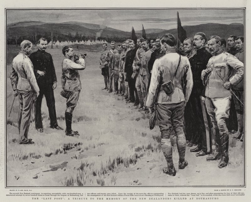 The Last Post, en hyllest til minnet om New Zealandere drept i Bothasburg av Frank Dadd
