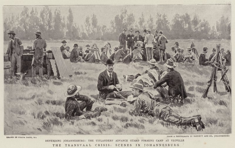 Transvaal-krisen, scener i Johannesburg av Frank Dadd