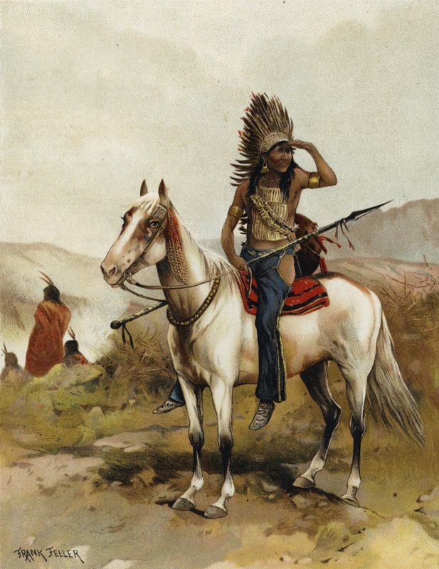 En sioux-indianerhøvding av Frank Feller