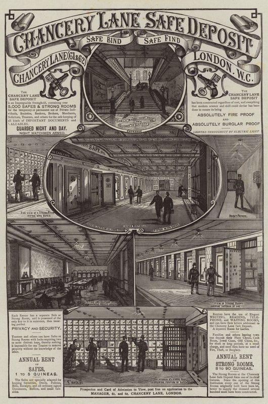 Annonse, Chancery Lane Safe Deposit av Frank Watkins