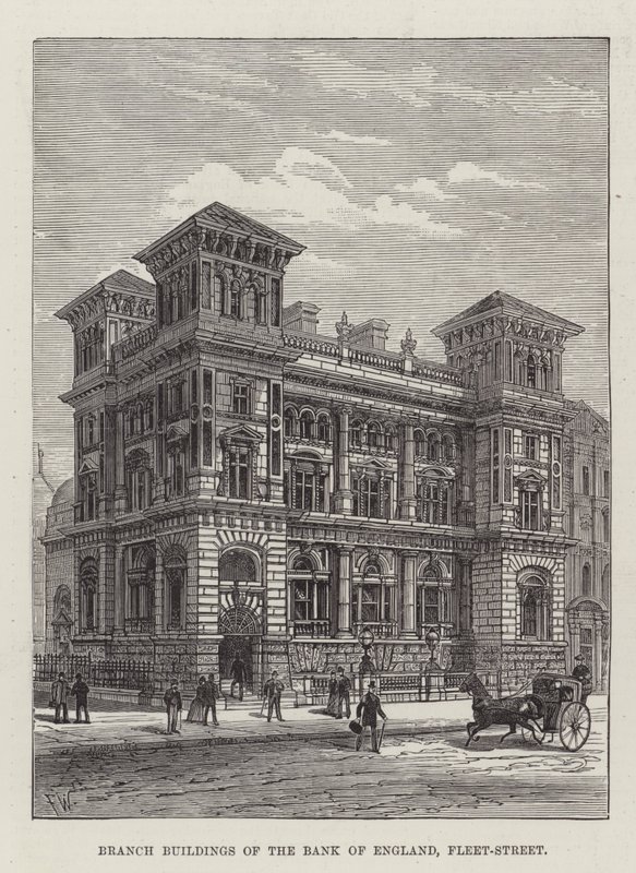 Filialbygninger til Bank of England, Fleet-Street av Frank Watkins