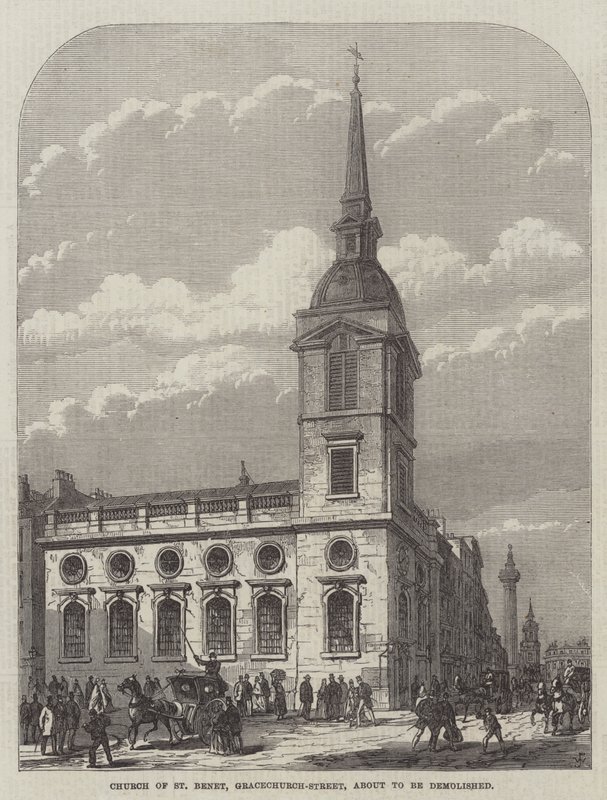 Church of St Benet, Gracechurch-Street, i ferd med å bli revet av Frank Watkins