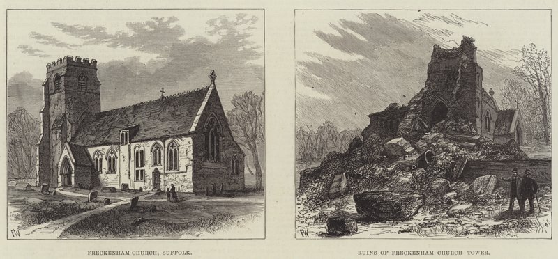 Fall of a Church Tower i Suffolk av Frank Watkins
