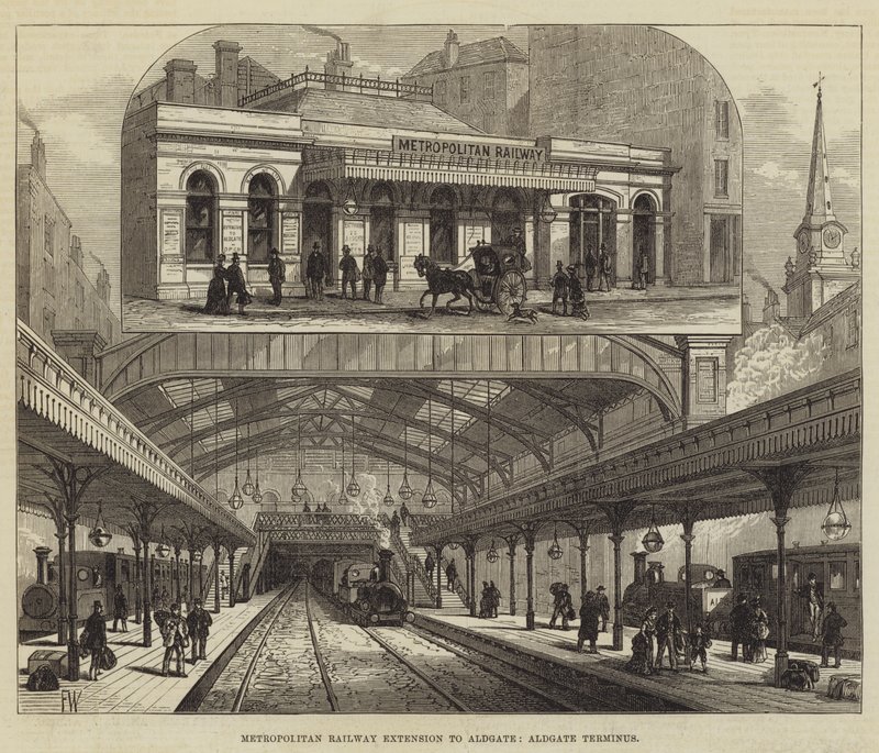 Metropolitan Railway Extension til Aldgate, Aldgate Terminus av Frank Watkins